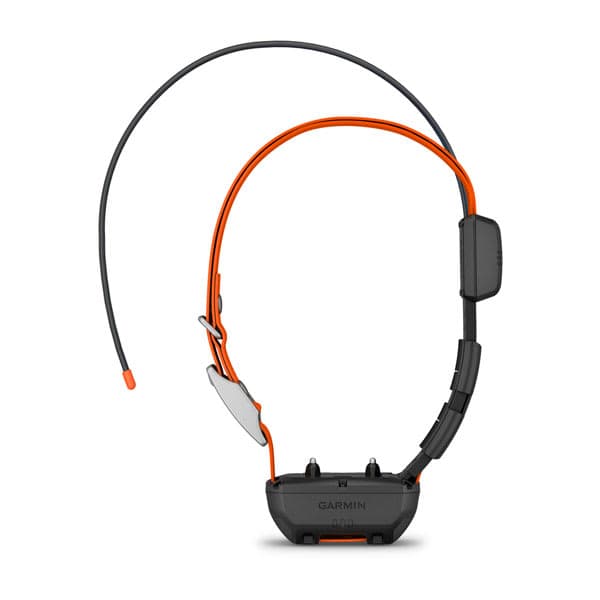 Orange and black Garmin Alpha TT 25 GPS tracking collar.