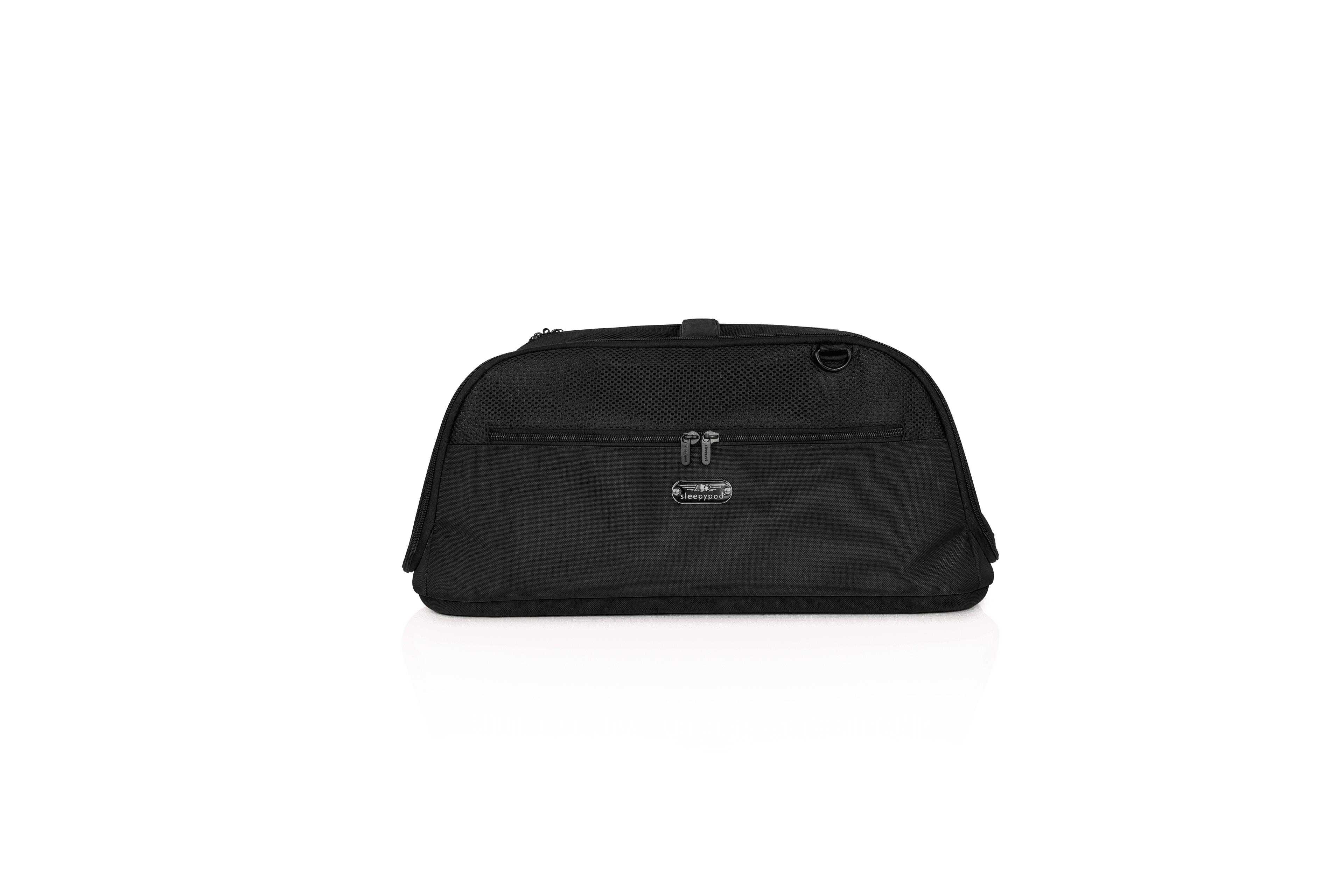Jet Black Sleepypod Air soft-sided carrier with mesh ventilation panels.